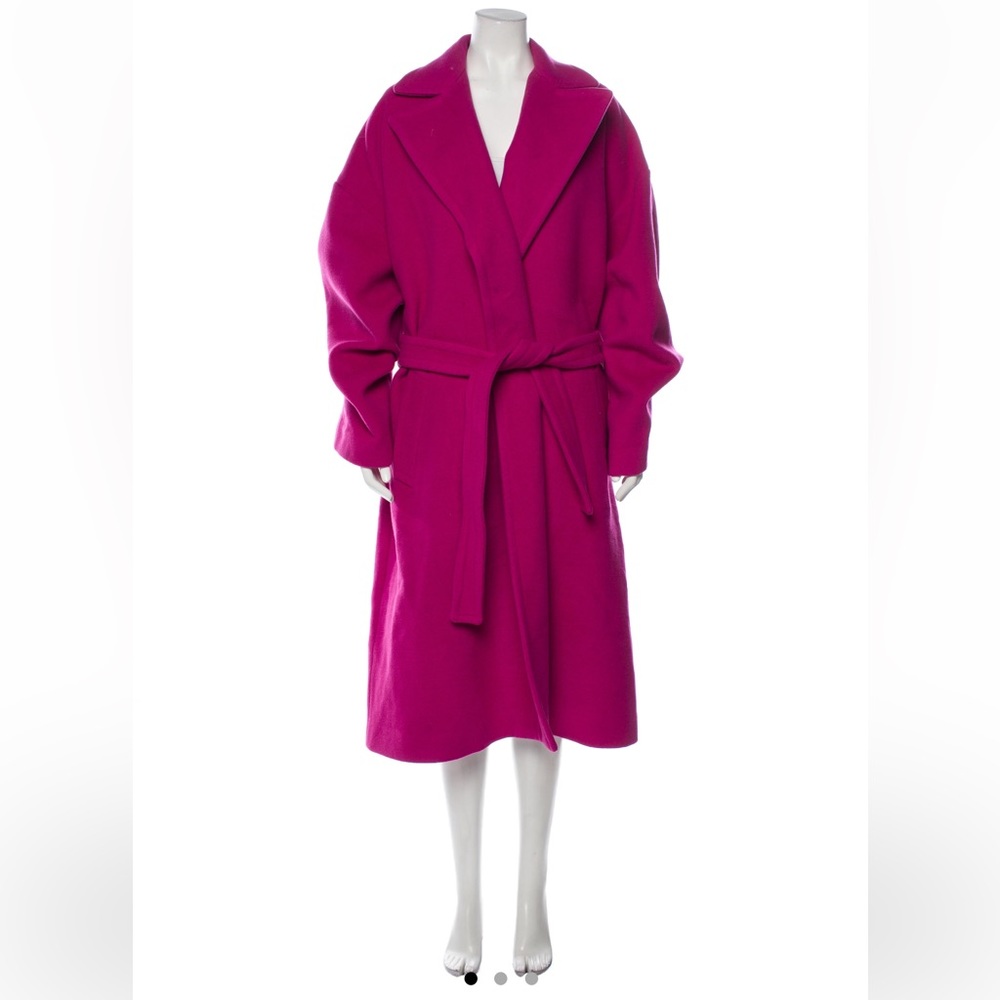Balenciaga Belted Wrap Coat Camel Hair Blend